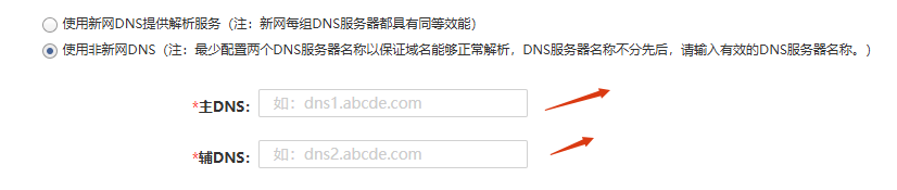 將伺服器的NS填入